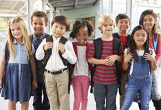 diverse group of kids smiling
