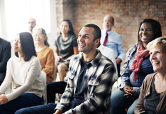 parents watching presentation